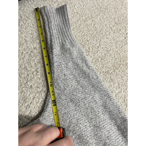 Kaisley Sweater Womens Oversized Medium Long Sleeve Turtle Neck Knit Gray - Picture 8 of 13